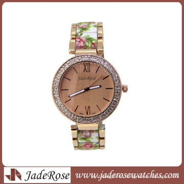 Fashion Big Dial Watch with Printed Strap